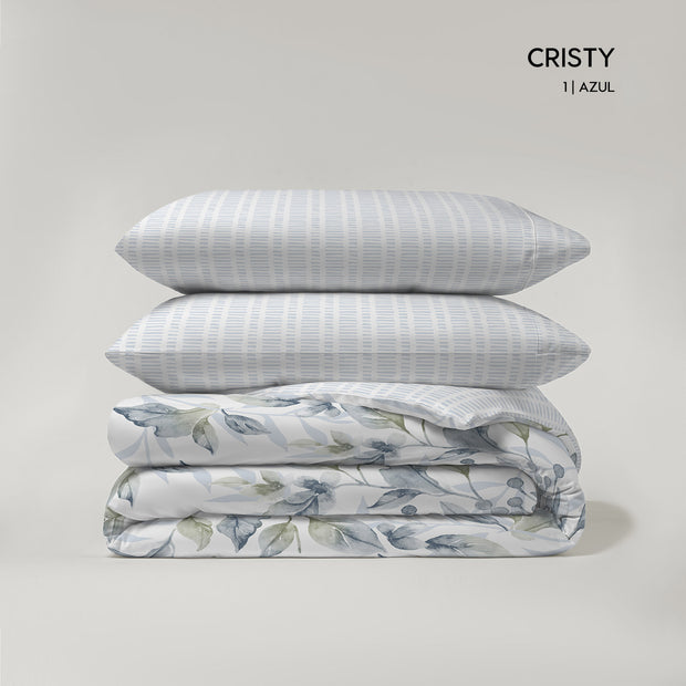 MYC HOME LINENS -  Juego de 3 piezas Funda Nórdica (Pol/Alg) M/Cristy