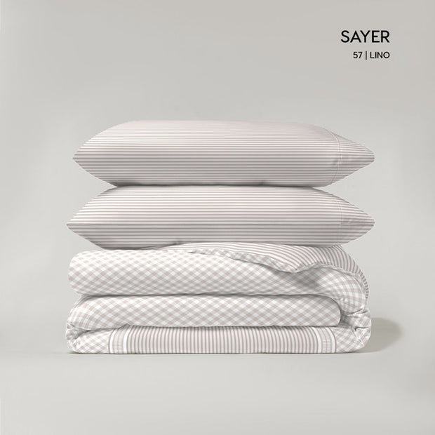 MYC HOME LINENS -  Juego de 3 piezas Funda Nórdica (Pol/Alg) -  M/Sayer