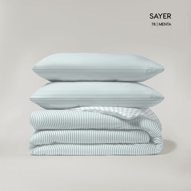 MYC HOME LINENS -  Juego de 3 piezas Funda Nórdica (Pol/Alg) -  M/Sayer
