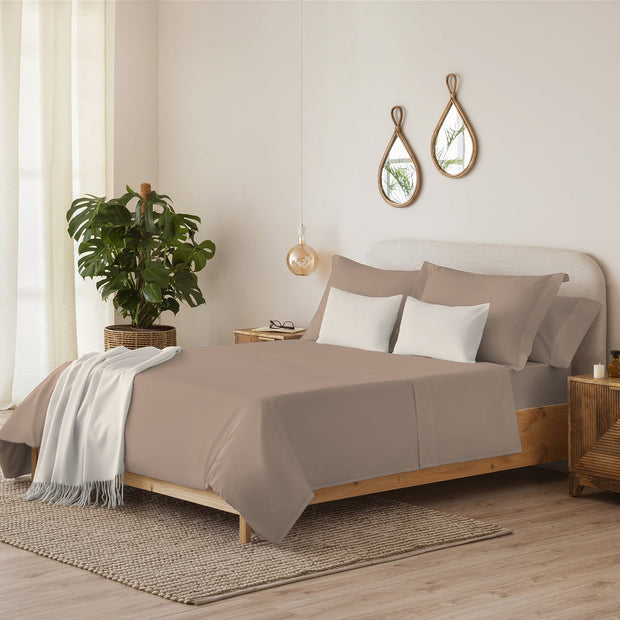 MYC HOME LINENS - Juego de sábanas lisas 3 piezas 50% poliéster 50% algodón