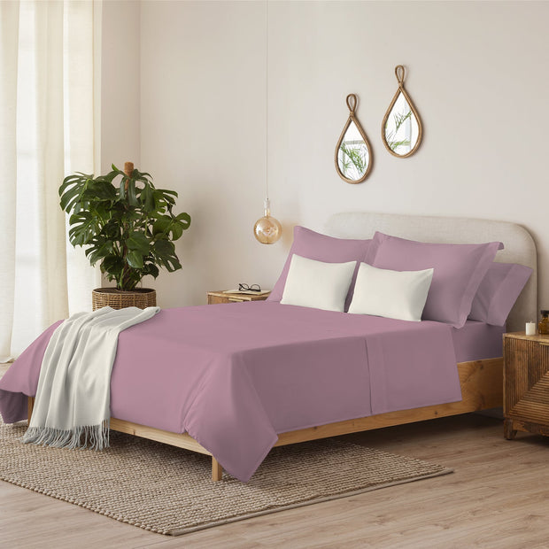 MYC HOME LINENS - Juego de sábanas lisas 3 piezas 50% poliéster 50% algodón