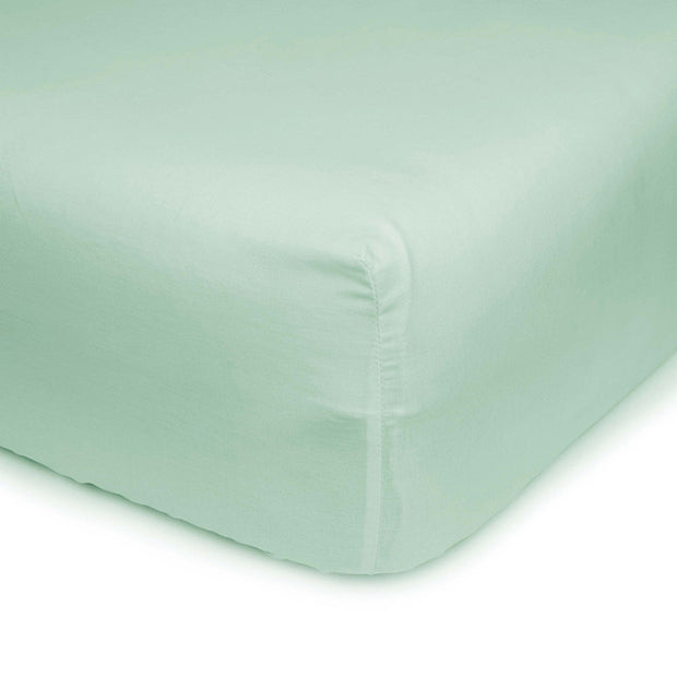 Sábana bajera ajustable lisa Azul cama 150 cm - 150x190/200 cm, 100% algodón .