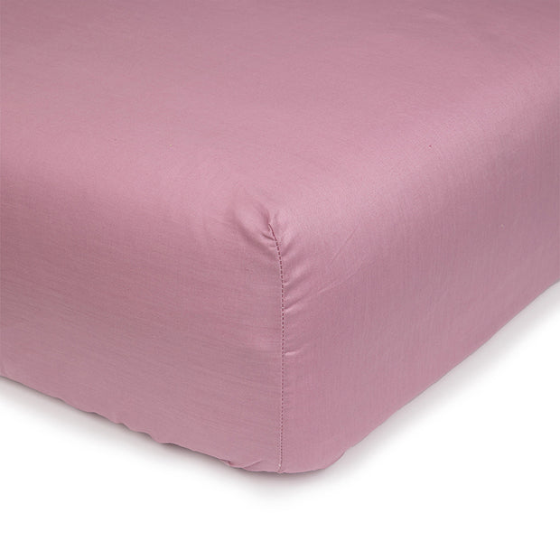 Sábana bajera de punto ajustable 100% algodón beige cama 90 cm